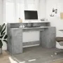 Escritorio con LED madera ingeniería gris hormigón 160x55x91 cm de , Escritorios - Ref: Foro24-3309432, Precio: 175,15 €, Des...
