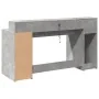 Escritorio con LED madera ingeniería gris hormigón 160x55x91 cm de , Escritorios - Ref: Foro24-3309432, Precio: 175,15 €, Des...