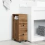 Armario de baño estrecho con ruedas madera roble artisian by , Lockers and storage cabinets - Ref: Foro24-855240, Price: 52,3...