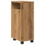 Armario de baño estrecho con ruedas madera roble artisian by , Lockers and storage cabinets - Ref: Foro24-855240, Price: 52,3...