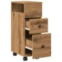 Armario de baño estrecho con ruedas madera roble artisian by , Lockers and storage cabinets - Ref: Foro24-855240, Price: 52,3...