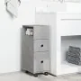 Armario de baño estrecho con ruedas madera gris hormigón von , Schließfächer und Lagerschränke - Ref: Foro24-855235, Preis: 6...