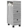 Armario de baño estrecho con ruedas madera gris Sonoma by , Lockers and storage cabinets - Ref: Foro24-855237, Price: 66,37 €...