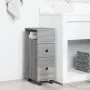 Armario de baño estrecho con ruedas madera gris Sonoma by , Lockers and storage cabinets - Ref: Foro24-855237, Price: 66,37 €...