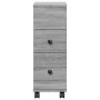 Armario de baño estrecho con ruedas madera gris Sonoma by , Lockers and storage cabinets - Ref: Foro24-855237, Price: 66,37 €...