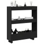 Carro de almacenaje estrecho 3 niveles madera ingeniería negro von , Küchen- und Speisewagen - Ref: Foro24-855242, Preis: 52,...