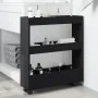 Carro de almacenaje estrecho 3 niveles madera ingeniería negro von , Küchen- und Speisewagen - Ref: Foro24-855242, Preis: 52,...