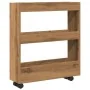 Carro de almacenaje estrecho 3 niveles madera roble artisian by , Kitchen and dining carts - Ref: Foro24-855249, Price: 56,30...