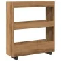 Carro de almacenaje estrecho 3 niveles madera roble artisian by , Kitchen and dining carts - Ref: Foro24-855249, Price: 56,30...