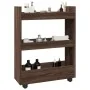Carro de almacenaje estrecho 3 niveles madera marrón roble by , Kitchen and dining carts - Ref: Foro24-855256, Price: 58,02 €...