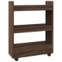 Carro de almacenaje estrecho 3 niveles madera marrón roble by , Kitchen and dining carts - Ref: Foro24-855256, Price: 58,02 €...