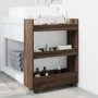 Carro de almacenaje estrecho 3 niveles madera marrón roble by , Kitchen and dining carts - Ref: Foro24-855256, Price: 58,02 €...