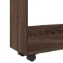 Carro de almacenaje estrecho 3 niveles madera marrón roble by , Kitchen and dining carts - Ref: Foro24-855256, Price: 58,02 €...