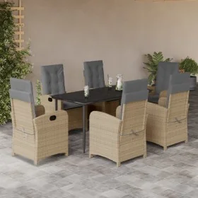 Set comedor de jardín 7 pzas con cojines ratán sintético beige von , Gartensets - Ref: Foro24-3212395, Preis: 907,57 €, Rabat...