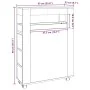 Armario de baño estrecho con ruedas madera de ingeniería blanco von , Schließfächer und Lagerschränke - Ref: Foro24-855268, P...