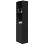 Armario de baño estrecho con ruedas madera de ingeniería negro von , Schließfächer und Lagerschränke - Ref: Foro24-855296, Pr...