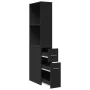 Armario de baño estrecho con ruedas madera de ingeniería negro von , Schließfächer und Lagerschränke - Ref: Foro24-855296, Pr...