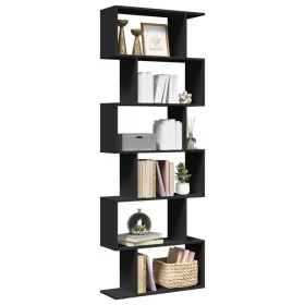 Librería divisora 6 niveles madera ingeniería negra 70x24x193cm von , Bücherregale und Regale - Ref: Foro24-858085, Preis: 73...