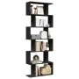 Librería divisora 6 niveles madera ingeniería negra 70x24x193cm by , Bookcases and shelves - Ref: Foro24-858085, Price: 73,94...