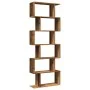 Librería divisora 6 niveles madera envejecida 70x24x193 cm by , Bookcases and shelves - Ref: Foro24-858091, Price: 84,46 €, D...