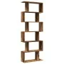 Librería divisora 6 niveles madera envejecida 70x24x193 cm by , Bookcases and shelves - Ref: Foro24-858091, Price: 84,46 €, D...