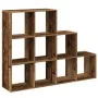 Librería divisora 3 niveles madera envejecida 137,5x29x103,5 cm by , Bookcases and shelves - Ref: Foro24-857983, Price: 89,30...