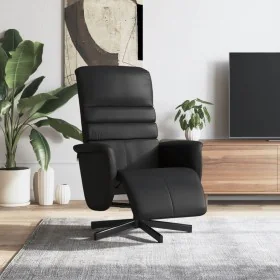 Sillón reclinable con reposapiés cuero sintético negro by , Armchairs - Ref: Foro24-356703, Price: 215,23 €, Discount: %