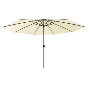 Sombrilla de jardín con luces LED arena 400 cm by , Umbrellas - Ref: Foro24-312530, Price: 105,43 €, Discount: %