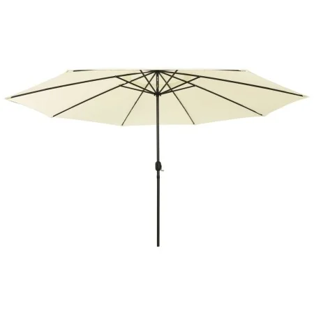 Sombrilla de jardín con luces LED arena 400 cm de , Sombrillas - Ref: Foro24-312530, Precio: 105,32 €, Descuento: %