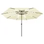 Sombrilla de jardín con luces LED arena 400 cm de , Sombrillas - Ref: Foro24-312530, Precio: 105,32 €, Descuento: %