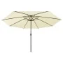 Sombrilla de jardín con luces LED arena 400 cm de , Sombrillas - Ref: Foro24-312530, Precio: 105,32 €, Descuento: %