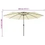 Sombrilla de jardín con luces LED arena 400 cm de , Sombrillas - Ref: Foro24-312530, Precio: 105,32 €, Descuento: %