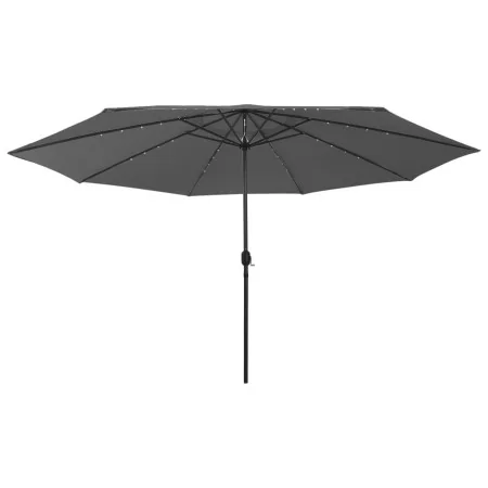 Sombrilla de jardín con luces LED antracita 400 cm by , Umbrellas - Ref: Foro24-312532, Price: 107,39 €, Discount: %