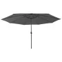 Sombrilla de jardín con luces LED antracita 400 cm by , Umbrellas - Ref: Foro24-312532, Price: 107,39 €, Discount: %