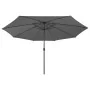 Sombrilla de jardín con luces LED antracita 400 cm by , Umbrellas - Ref: Foro24-312532, Price: 107,39 €, Discount: %