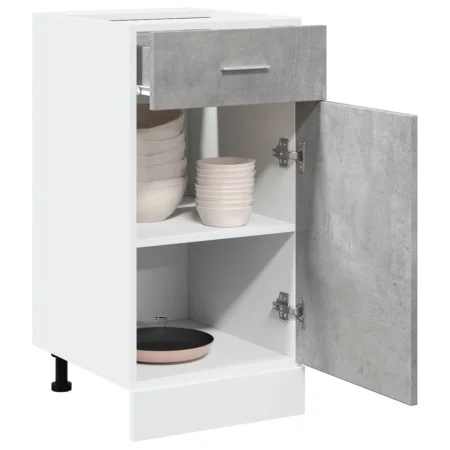 Armario inferior cajón “Lyon” contrachapada gris hormigón de , Armarios de cocina - Ref: Foro24-856082, Precio: 77,08 €, Desc...