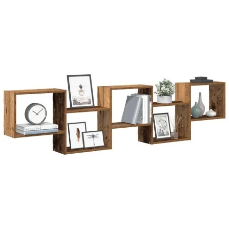 Estante cubo de pared 5 compartimentos madera envejecida by , Shelves and shelves - Ref: Foro24-860002, Price: 48,62 €, Disco...