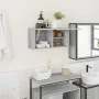 Armario de pared baño madera ingeniería gris Sonoma 60x25x30 cm de , Tocadores de baño - Ref: Foro24-860063, Precio: 46,77 €,...