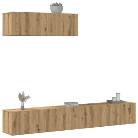 Mueble para TV de pared madera contrachapada artesanal 3 piezas by , TV Furniture - Ref: Foro24-3329206, Price: 148,01 €, Dis...