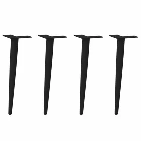 Patas para mesa de centro cónicas 4 uds acero negro 42-43 cm by , Table legs - Ref: Foro24-4012512, Price: 49,67 €, Discount: %