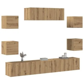 Mueble para TV de pared madera contrachapada artesanal 7 piezas de , Muebles TV - Ref: Foro24-3329210, Precio: 225,01 €, Desc...