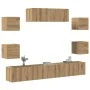 Mueble para TV de pared madera contrachapada artesanal 7 piezas by , TV Furniture - Ref: Foro24-3329210, Price: 224,65 €, Dis...