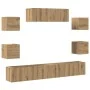 Mueble para TV de pared madera contrachapada artesanal 7 piezas by , TV Furniture - Ref: Foro24-3329210, Price: 224,65 €, Dis...