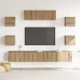 Mueble para TV de pared madera contrachapada artesanal 7 piezas by , TV Furniture - Ref: Foro24-3329210, Price: 224,65 €, Dis...