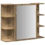 Armario con espejo baño madera roble artisan 80x20,5x64 cm de , Tocadores de baño - Ref: Foro24-856037, Precio: 89,20 €, Desc...