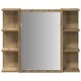 Armario con espejo baño madera roble artisan 80x20,5x64 cm de , Tocadores de baño - Ref: Foro24-856037, Precio: 89,20 €, Desc...
