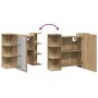 Armario con espejo baño madera roble artisan 80x20,5x64 cm de , Tocadores de baño - Ref: Foro24-856037, Precio: 89,20 €, Desc...