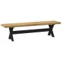 Banco comedor NOAIN patas forma X madera maciza pino by , Dining and kitchen benches - Ref: Foro24-4100049, Price: 170,82 €, ...