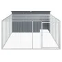 Caseta perros con corral acero galvanizado gris 197x396x110 cm by , Dog kennels - Ref: Foro24-3214225, Price: 381,59 €, Disco...
