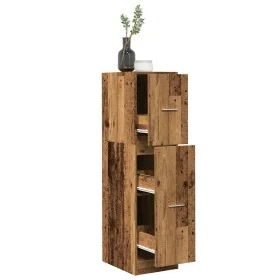 Armario botiquín madera de ingeniería envejecido 30x41x118 cm by , Lockers and storage cabinets - Ref: Foro24-855167, Price: ...